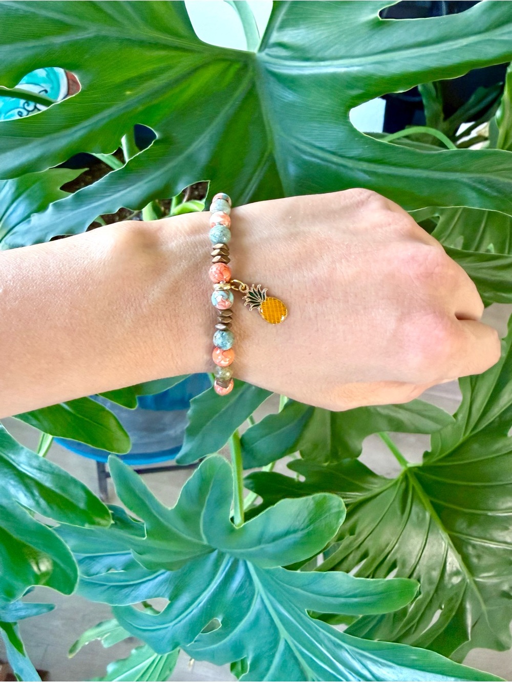 Jasper & Hematite bracelet (one)